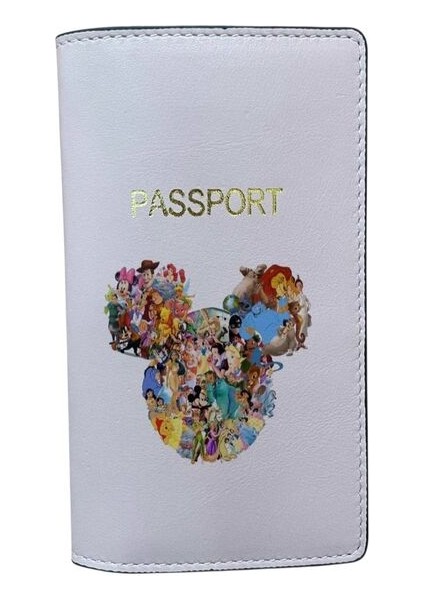 Disney Temalı Deri Pasaport Kılıfı