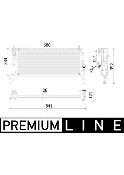 CR2319000P - Motor Su Radyatoru Bmw F45 F48 Mını F54 F56 F60 Premıum Lıne