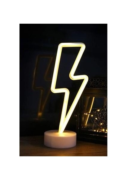 Dekoratif Şimşek Neo LED Gece Lambası