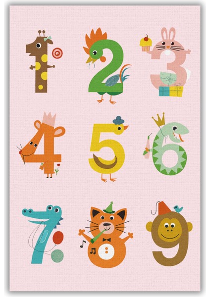 Eğlenceli Sayılar Temalı Halı Dijital Baskılı Dokuma Kaymaz Tabanlı Yıkanabilir Pati Dostu Antialerjik Çocuk Odası Halısı fiyatları