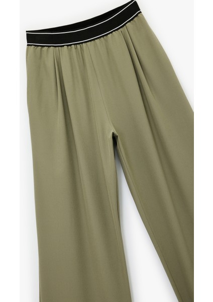 Yüksek Bel Biyeli Geniş Paça Eşofman Altı modelleri