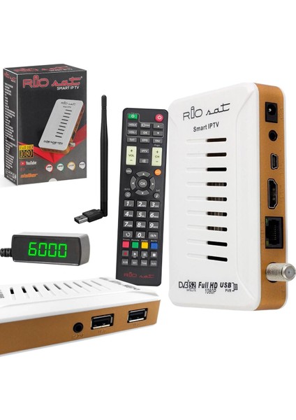 Mini Full Hd Iptv Uydu Alıcı, Ethernet, Wifi ve Youtube Destekli, Kırmızı