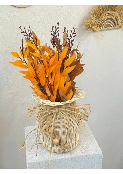 2'li Set Rattan El Yapımı Vazo & Sonbahar Yaprak fiyatları