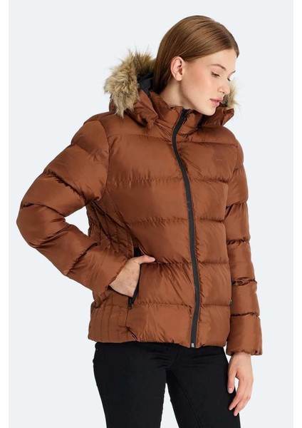 Guest Kadın Kapüşonlu Şişme Taba Mont & Kaban ST23JK020-333 fırsatları