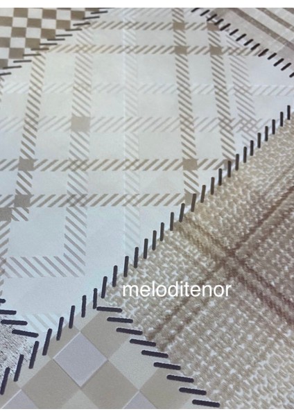 Astarlı Ekose Pötikare Yama Desen Kaymaz Pvc Muşamba Masa Örtüsü fiyatları