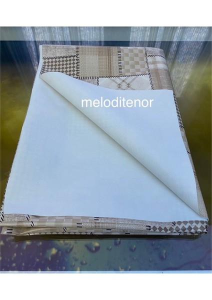 Astarlı Ekose Pötikare Yama Desen Kaymaz Pvc Muşamba Masa Örtüsü modelleri