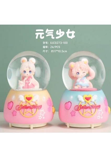 Işıklı Müzikli Püskürtmeli Büyük Boy Kar Küresi