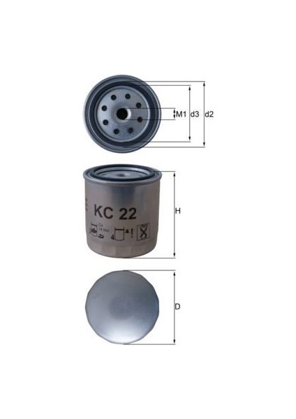 KC22 - Yakıt Fıltresı Mercedes OM615 OM616 OM617 W123 S123 C123 W460