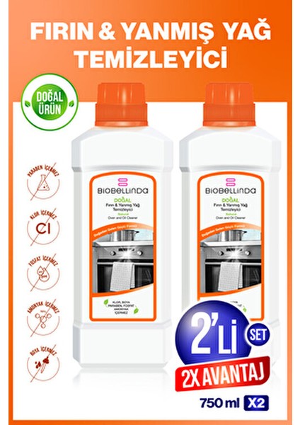 Fırın ve Yanmış Yağ Temizleyici Ferahlatıcı Koku ile 750 ml 2 Adet fiyatları