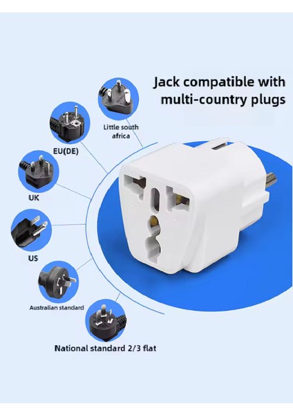 Seyahat Adaptörü Üniversal Priz Çevirici Dönüştürücü, Türkiye Dahil 100'E Yakın Ülkede Kullanılır. 3 Adet fiyatları