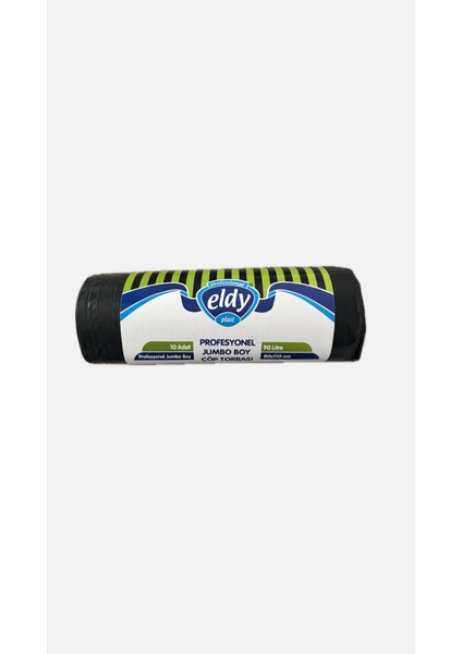 Profesyonel Jumbo Boy Çöp Torbası 80X110 cm (90 Litre) – 1 Rulo / 10 Adet 800 Gram