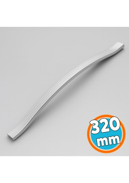Mobilya Kulpu Paslanmaz Kulplar Kulbu Dayanıklı Modern 320 mm Krom Gümüş Çizgili Metal 10 Adet fiyatları