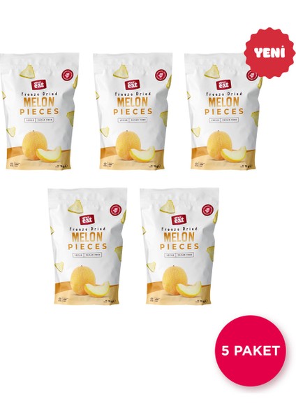 Kavun Kuru Meyve Cipsi 15 G x 5 Adet Dondurularak Kurutulmuş Meyve