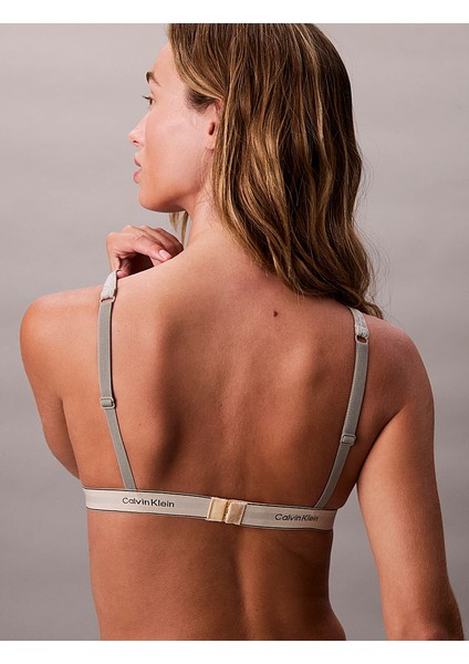 Calvın Kleın Kadın Marka Logolu Beyaz Elastik Bantlı Gri Sütyen LV00QF8369 P7A modelleri