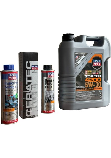 Bakım Seti 5W30 Motor Yağı + Motor Içi Temizleyici + Cera Tec Katkı + Enjektör Temizleyici fiyatları