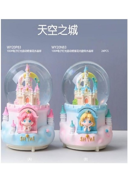 Işıklı Müzikli Püskürtmeli Büyük Boy Kar Küresi