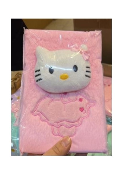 Karakterli Tüylü Defter Pembe