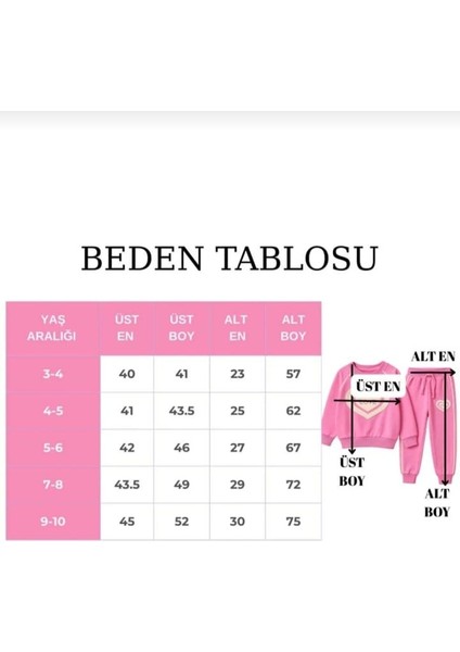 Kız Çocuk Kalpli Love Desenli Okul Eşofmanı fiyatları