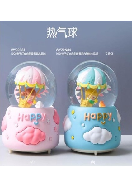 Işıklı Müzikli Püskürtmeli Büyük Boy Kar Küresi