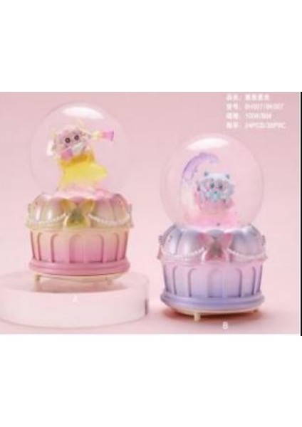 Işıklı Müzikli Püskürtmeli Büyük Boy Kar Küresi