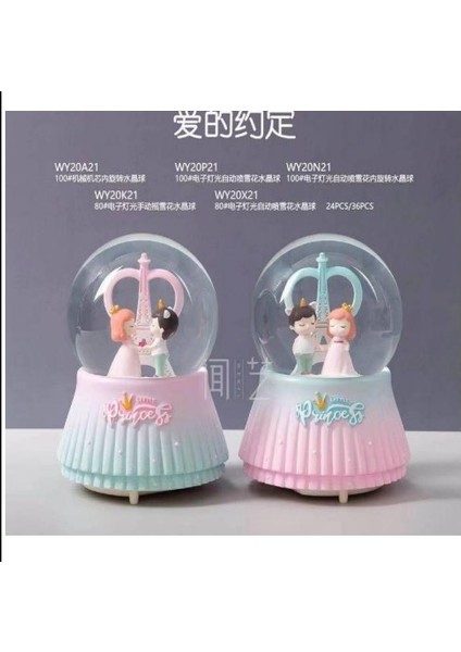 Işıklı Müzikli Püskürtmeli Büyük Boy Kar Küresi