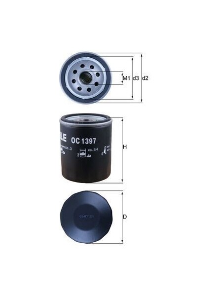 OC1397 - Yağ Filtresi Boxer-Jumper-Vıvaro C-Zafıra LIFE-P308-P508-P3008-P5008-EXPERT-JUMPY-C4-C5-TOYOTA Proace 2.0 DW10 Dtr-Dth-Dtl Bluehdı-Tdcı