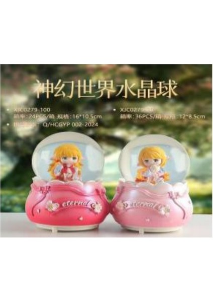 Işıklı Müzikli Püskürtmeli Büyük Boy Kar Küresi