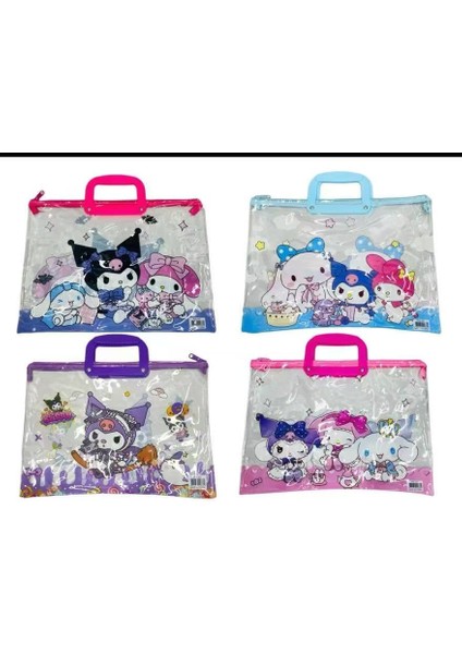 Karakterli Şeffaf Çanta Çiftli