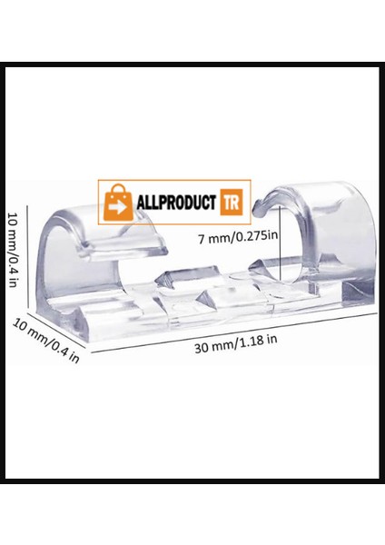 Allproduct Kablo Sabitleyici Klips Seti Kendinden Yapışkanlı Pratik Kablo Düzenleyici Şeffaf modelleri