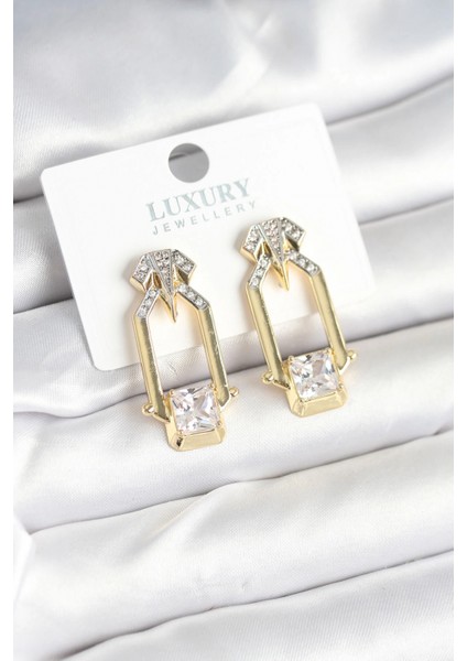 Pirinç Gold Renk Vintage Kadın Küpe - TJ-BKP11239