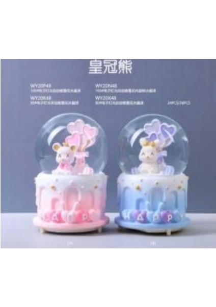 Işıklı Müzikli Püskürtmeli Büyük Boy Kar Küresi