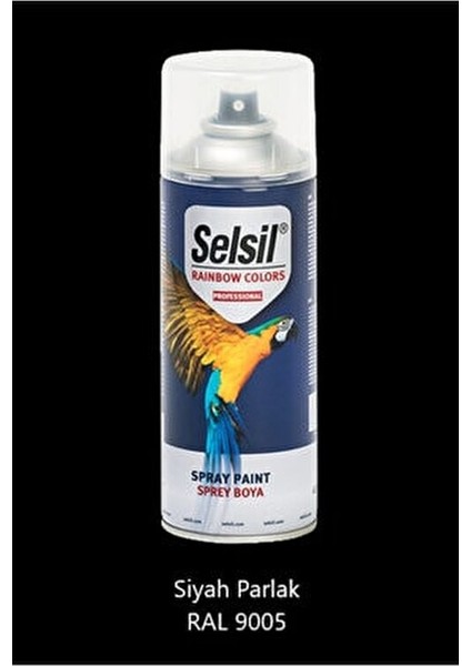 Rainbow Colors Siyah Parlak Sprey Boya 400 ml modelleri
