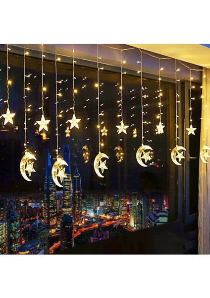 Ay Yıldız Perde LED Günışığı Fişli