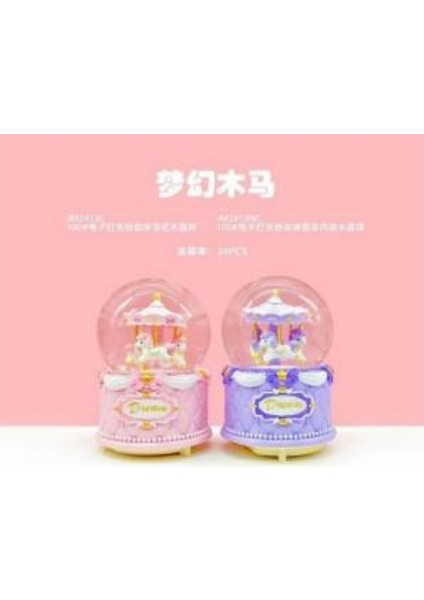 Işıklı Müzikli Püskürtmeli Büyük Boy Kar Küresi