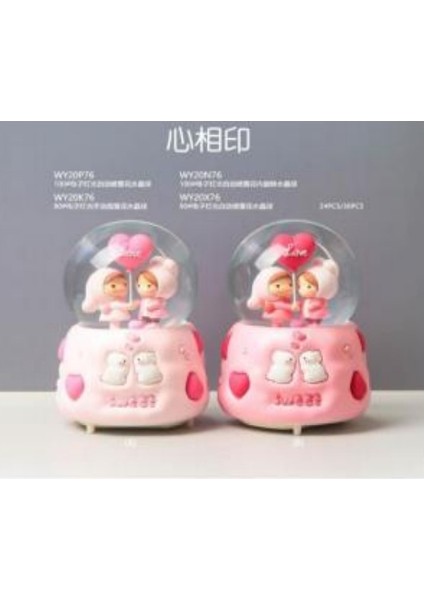 Işıklı Müzikli Püskürtmeli Büyük Boy Kar Küresi