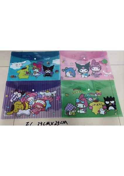 Karakterli Şeffaf Çanta 12 Adet