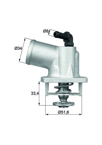 TI54.92D - Termostat Komple Astra G-Corsa C-Vectra B-C-Merıva-Zafıra-1.4-1.6-1.4 16V-1.6 16V 92C