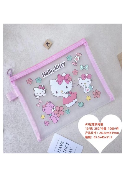 Karakterli Şeffaf Kırtasiye Çantası 10 Adet