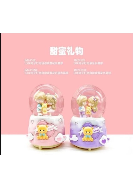 Işıklı Müzikli Püskürtmeli Büyük Boy Kar Küresi