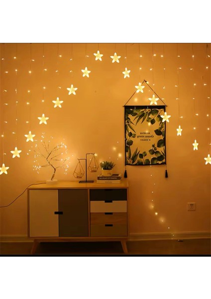 Yıldızlı Perde LED Günışığı Fişli