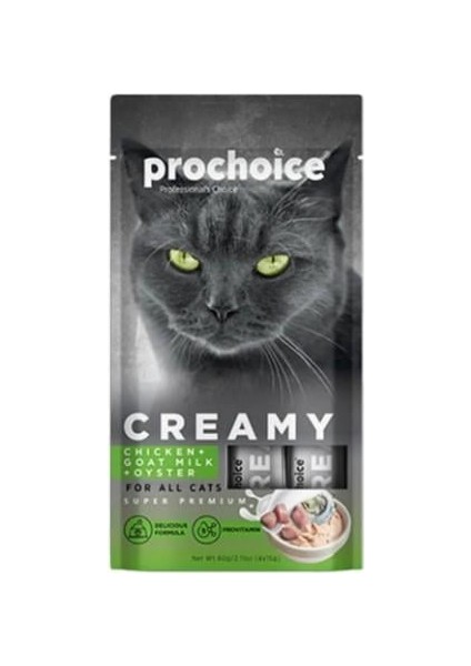 Creamy Tavuklu Keçi Sütlü Ve Istiridyeli Sıvı Kedi Ödül Maması 4x15 gr fiyatları