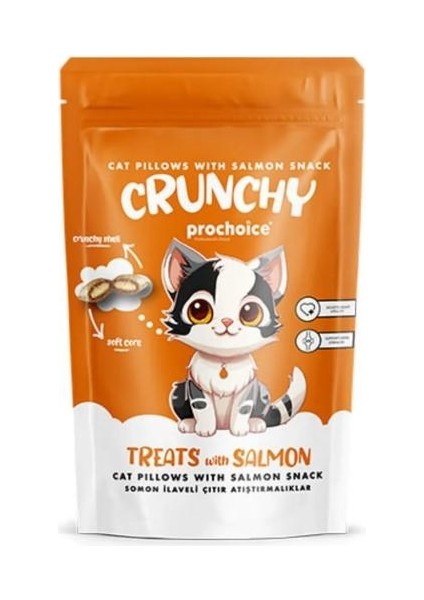 Crunchy Salmon, Kediler için Somon Balığı İlaveli Çıtır Atıştırmalık 60gr modelleri