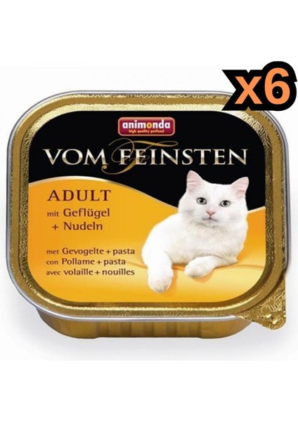 Animonda Vom Feinsten Kümes Hayvanlı ve Makarnalı Yetişkin Kedi Konservesi 6X100GR