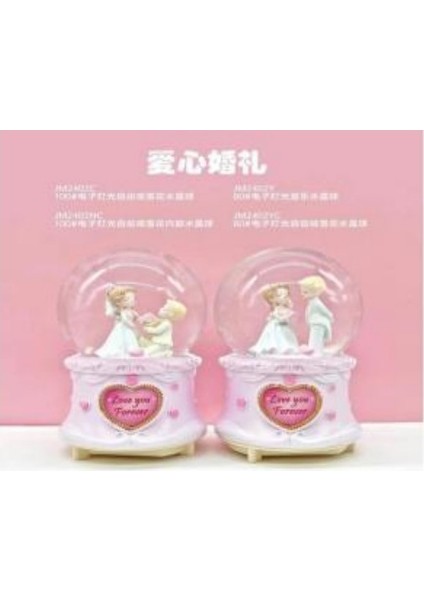 Işıklı Müzikli Püskürtmeli Büyük Boy Kar Küresi