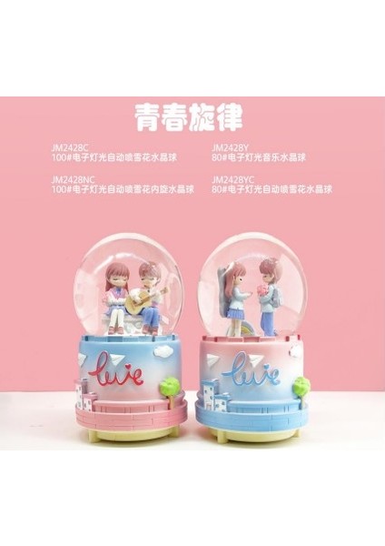 Işıklı Müzikli Püskürtmeli Büyük Boy Kar Küresi