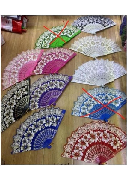 Yelpaze Karışık Renk 12 Adet