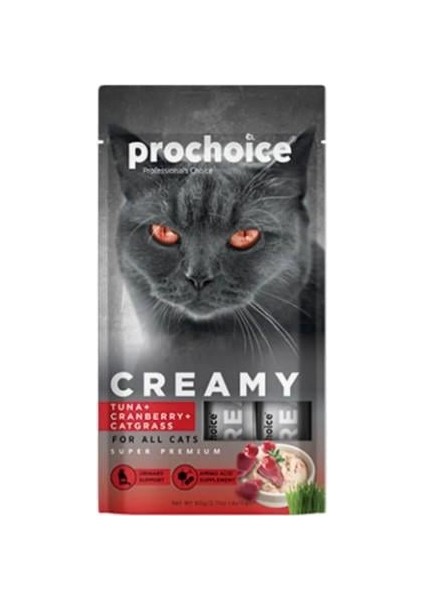 Creamy Ton Balıklı Kızılcıklı Ve Kedi Otlu Sıvı Kedi Ödül Maması 4x15 gr indirimleri