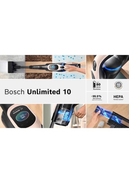 BBS1041RBA Unlimited 10 Şarjlı Süpürge+Bosch Cam Demlikli Çay Makinesi Hediye indirimleri