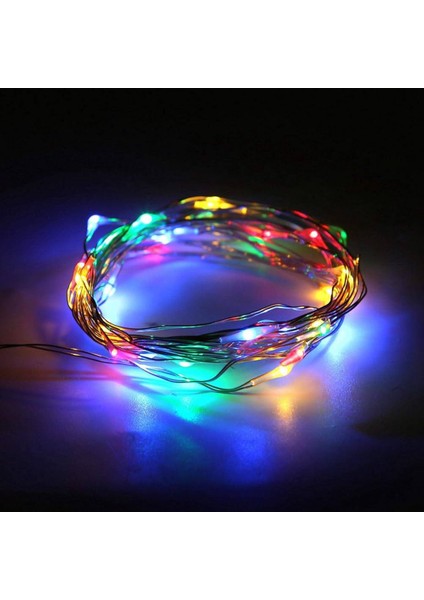 Pilli 3 Metre Peri LED Rengli 12 Adet