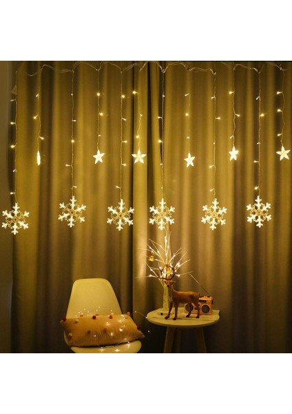 Kar Tanesi Perde LED Işıklar Yılbaşı